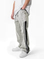 White Washed Baggy Snake Skin Stripe Denim Jeans Fugazee 