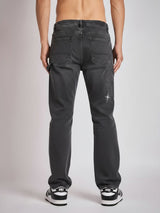 Black Riveted Carpenter Patch Denim Jeans Fugazee 