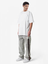 White Washed Baggy Snake Skin Stripe Denim Jeans Fugazee 