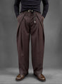 Coffee Brown Korean Pleated Trousers Trousers Fugazee 