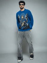 Blue Mohair Mother Mary Knitted Sweater Sweaters Fugazee 