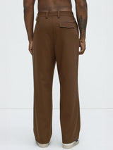 Brown Pleated Korean Pants Trousers Fugazee 