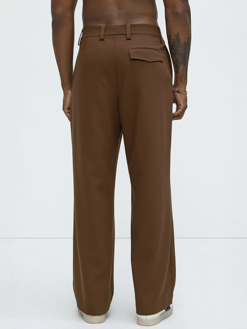 Brown Pleated Korean Pants Trousers Fugazee 
