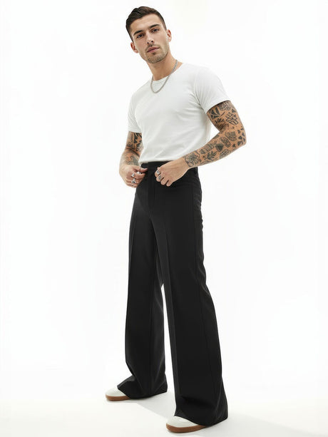 Black Highwaisted Bell Bottom Trousers Trousers Fugazee 