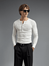 Off-White Ribbed Henley Longsleeves Tshirt T-Shirts Fugazee 