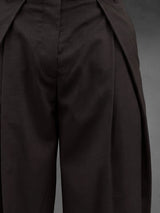Coffee Brown Korean Pleated Trousers Trousers Fugazee 
