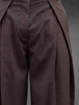 Coffee Brown Korean Pleated Trousers Trousers Fugazee 