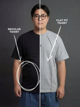 Grey Faux Flat Look Cut and Sew T-shirt T-Shirts Fugazee 