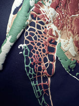 Navy Turtle Graphic Oversized Tshirt