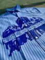 Blue Striped Short Sleeves Shirt Shirts Fugazee 