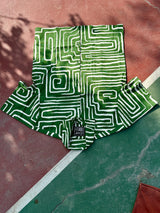 Olive Abstract Print Linen Shirt Shirts Fugazee 