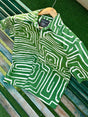 Olive Abstract Print Linen Shirt Shirts Fugazee 