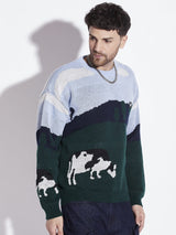 Grazing Scene Graphic Oversized Sweater Sweaters Fugazee 