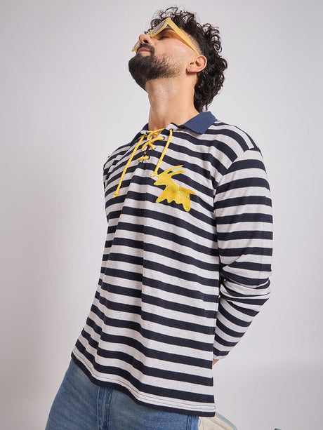 Sailor Stripes Longsleeve Polo Tshirt T-Shirts Fugazee 