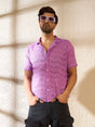 Violet Dyed Lace Cuban Shirt Shirts Fugazee 