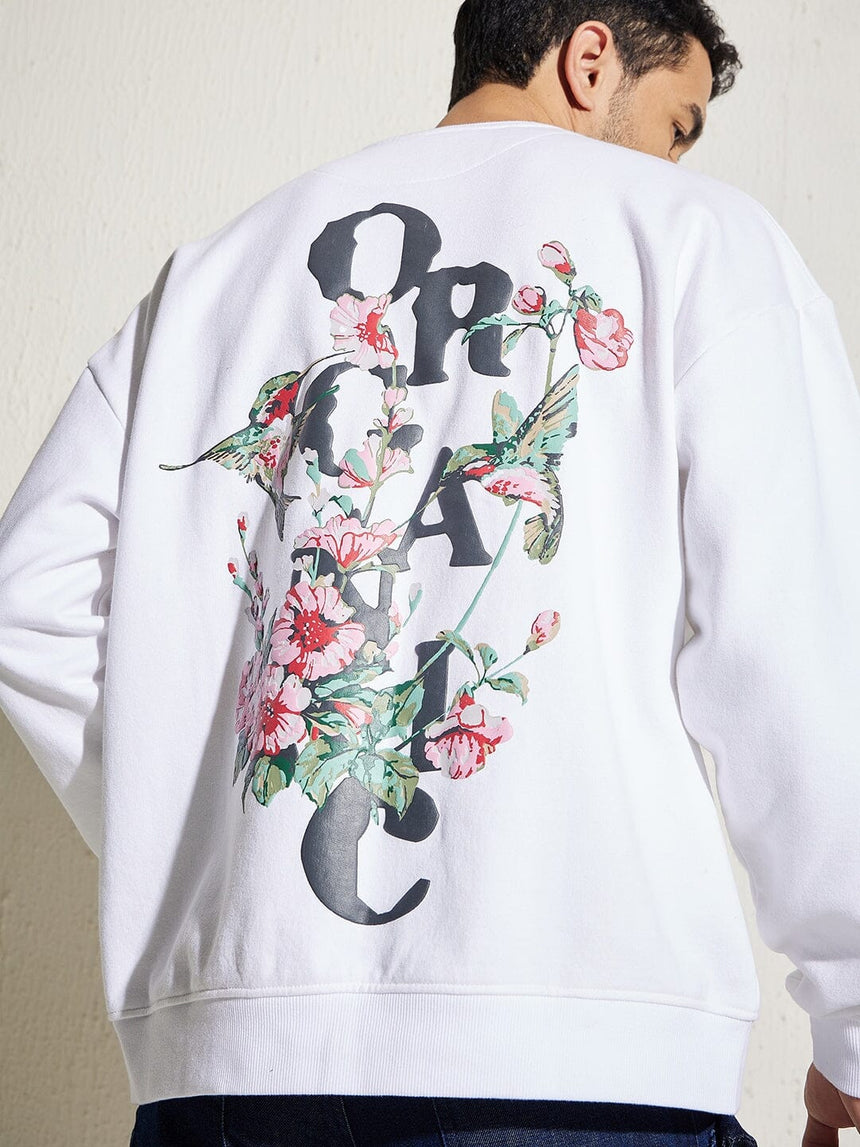 White Organic Oversized Sweatshirt Sweatshirts Fugazee 