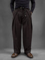 Coffee Brown Korean Pleated Trousers Trousers Fugazee 