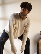 Sand Sheer Longsleeves Knitted Tshirt T-Shirts Fugazee 