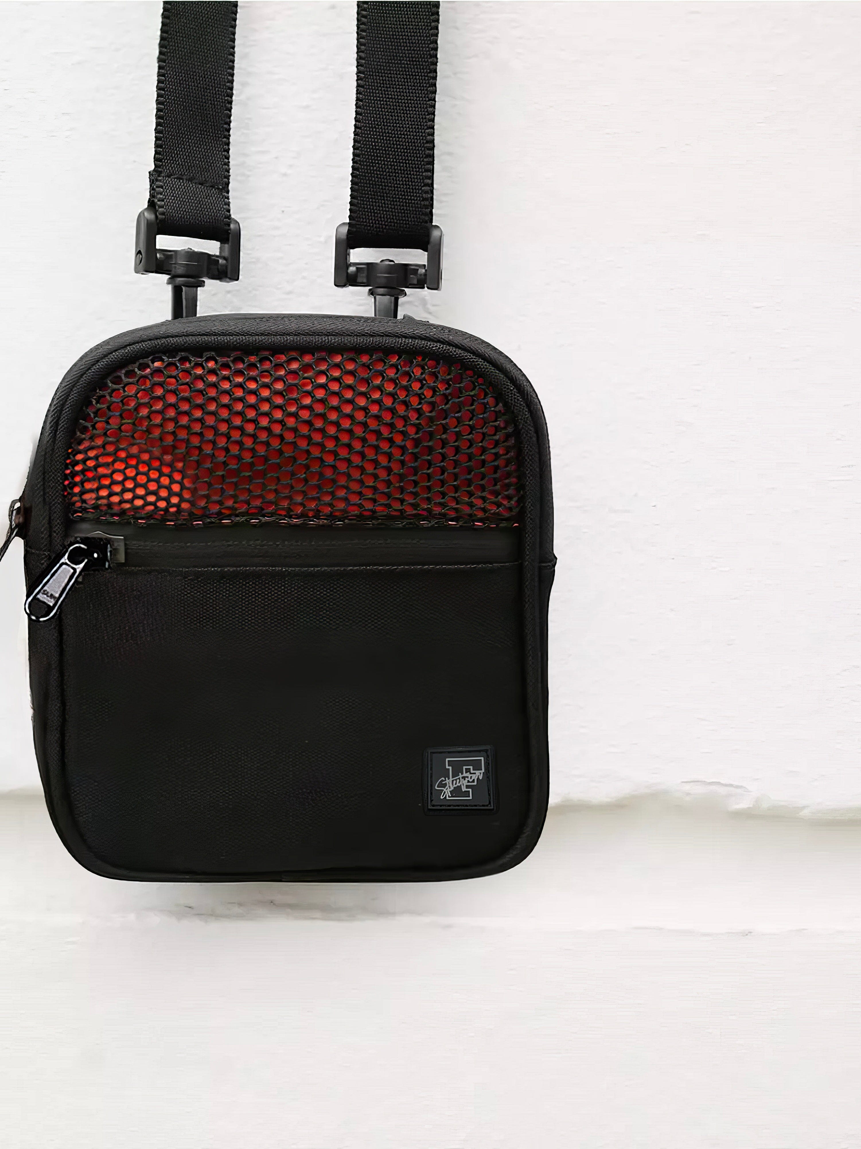 Black & Orange Sling Bag | Buy Chest Bag | Fugazee – FUGAZEE