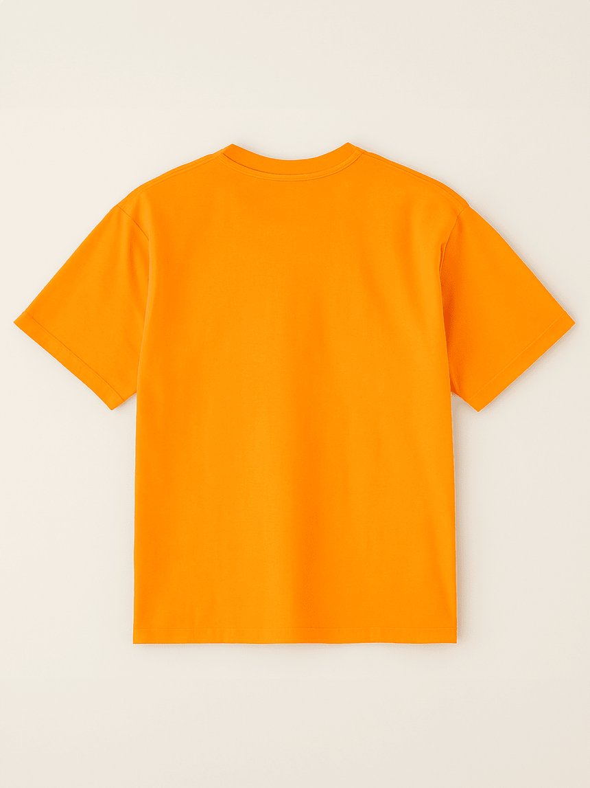 Orange Oversized Embroidery Tshirt T-Shirts Fugazee 