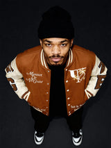 Brown Woollen Letterman Varsity Jacket Jackets Fugazee 