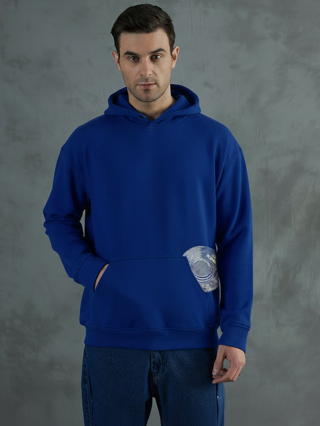 Royal Blue CD Embroidered Hooded Sweatshirt Sweatshirts Fugazee 