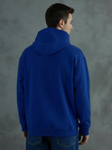 Royal Blue CD Embroidered Hooded Sweatshirt Sweatshirts Fugazee 