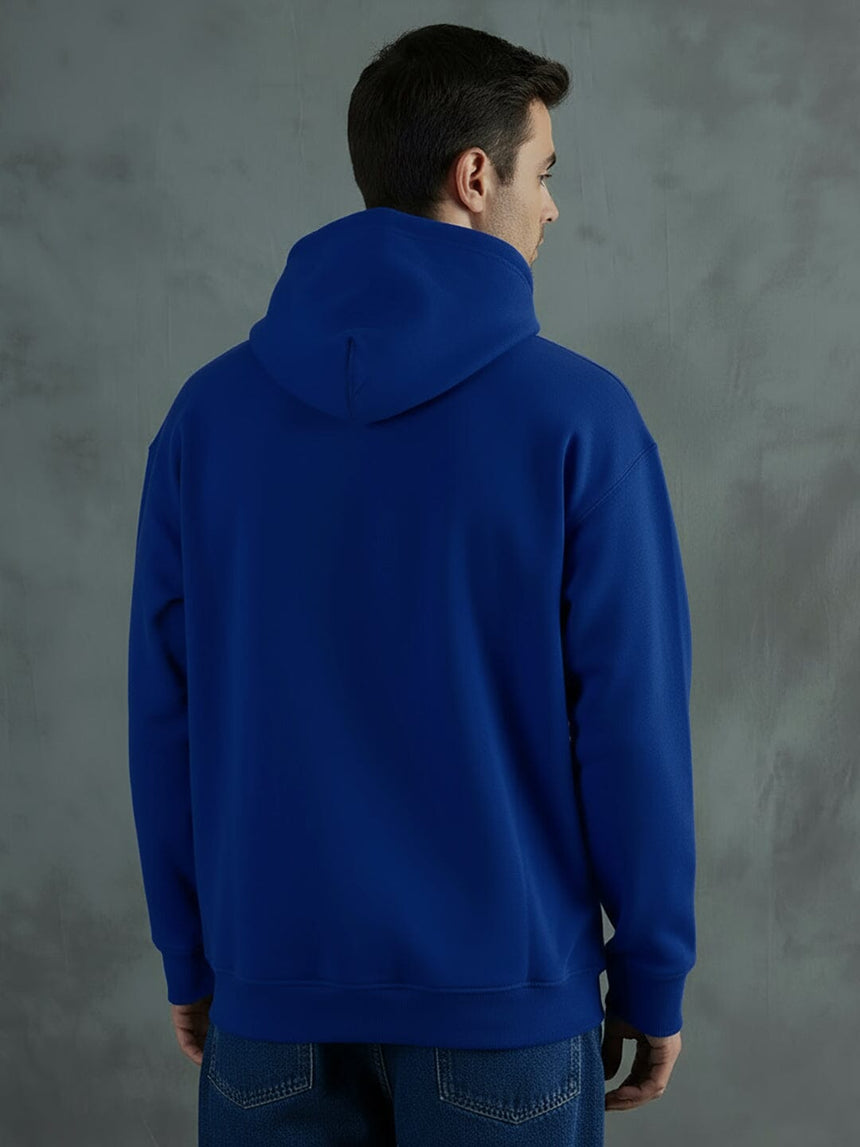Royal Blue CD Embroidered Hooded Sweatshirt Sweatshirts Fugazee 