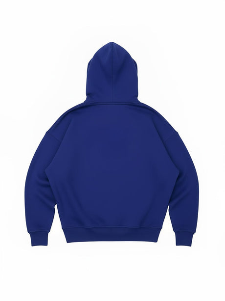 Royal Blue CD Embroidered Hooded Sweatshirt Sweatshirts Fugazee 