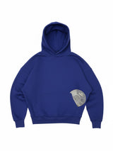 Royal Blue CD Embroidered Hooded Sweatshirt Sweatshirts Fugazee 