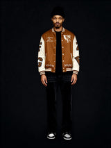 Brown Woollen Letterman Varsity Jacket Jackets Fugazee 