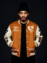 Brown Woollen Letterman Varsity Jacket Jackets Fugazee 