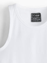 White Ribbed Muscle Fit Vest T-shirts Fugazee 