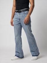 Super Ice Flared Raw Edge Denim Jeans Fugazee 