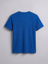 Royal Blue Notch Neck Ribbed Tshirt T-Shirts Fugazee 