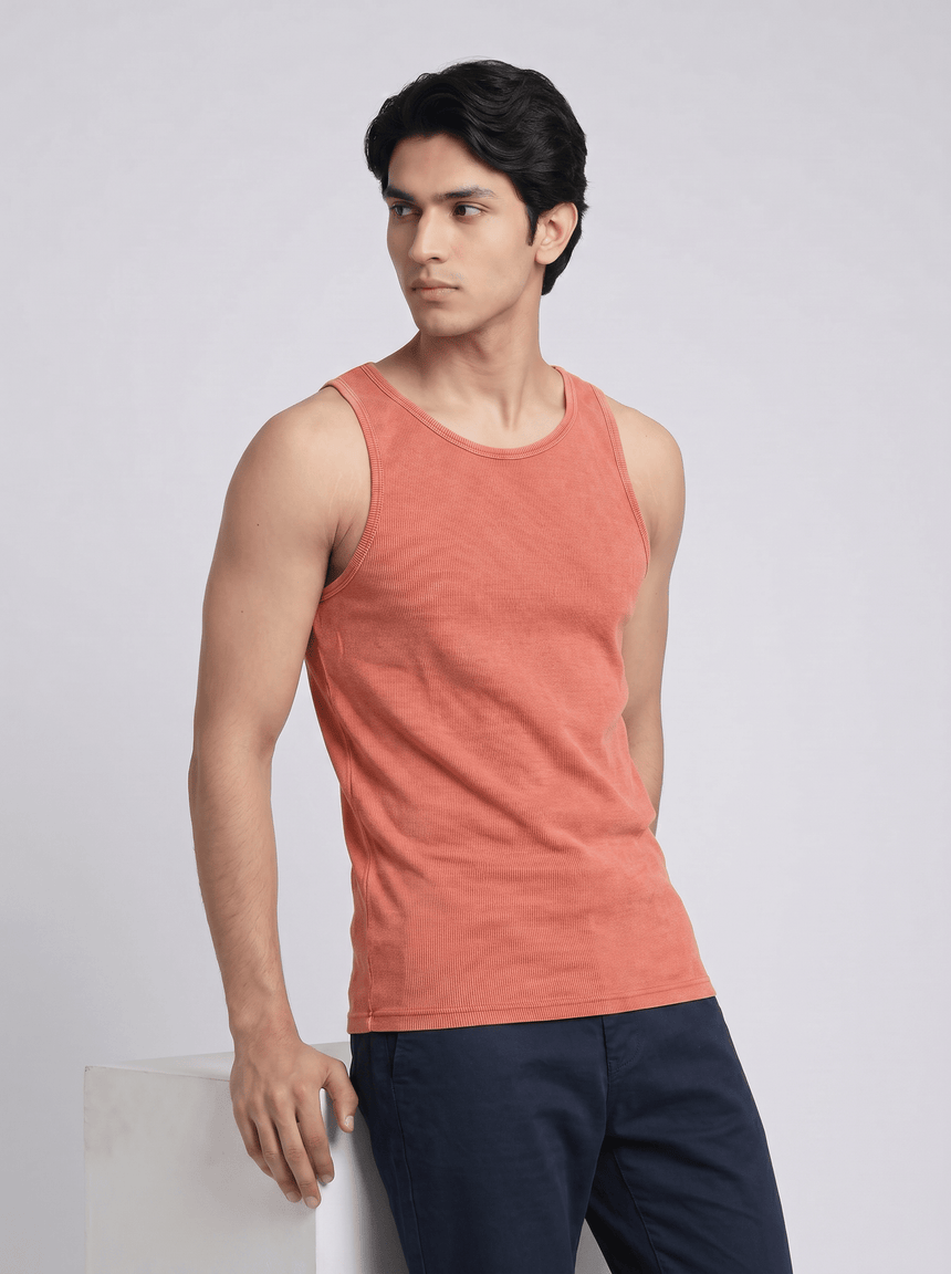 Amber Acid Ribbed Vest T-Shirts Fugazee 