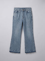Super Ice Flared Raw Edge Denim Jeans Fugazee 