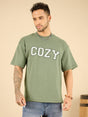 Mineral Green Cozy Embroidered Oversized Tshirt T-shirts Fugazee 