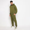 Olive Oversized Contrast Stitch Combo Tracksuit