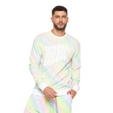 Rainbow Dyed Oversized Printed Sweatshirt Sweatshirts Fugazee 