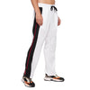 White Mesh Flared Boot Cut Trackpants