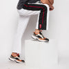 White Mesh Flared Boot Cut Trackpants