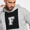 Grey Fleece Varsity Oversized Sweatshirt and Joggers Clothing Set