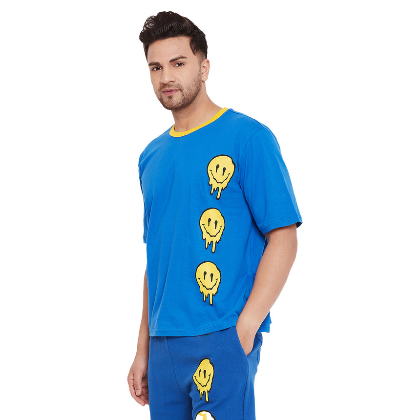 Melted Smiley Oversized Graphic Tshirt