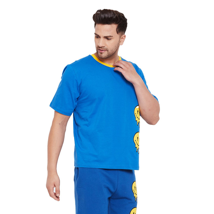 Melted Smiley Oversized Graphic Tshirt