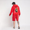 Red Ramen Hoodie And Shorts Combo Clothing Set