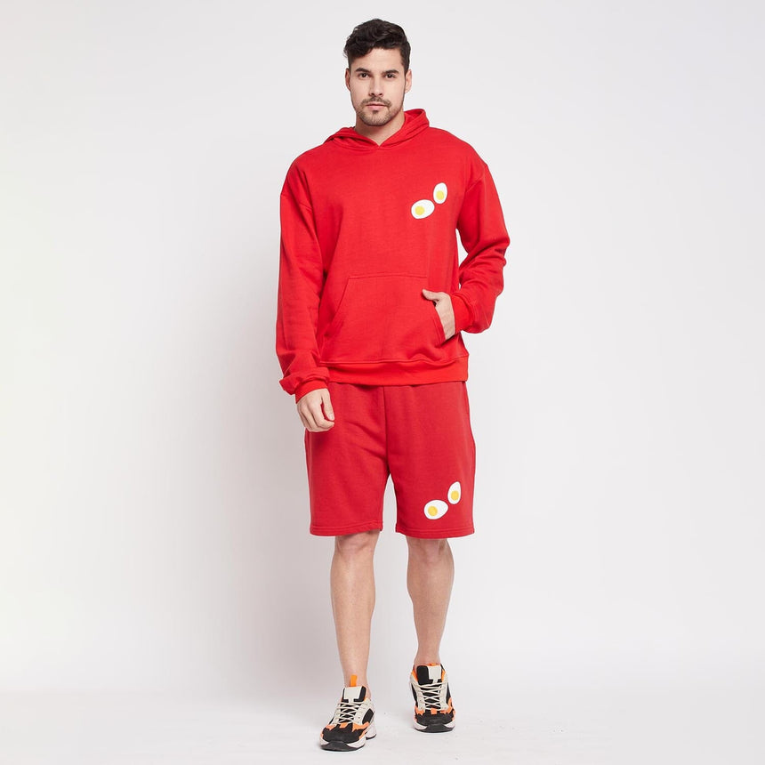 Red Ramen Hoodie And Shorts Combo Clothing Set Clothing Set Fugazee 