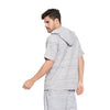 Grey Marl Relaxed Short Sleeve Hoodie