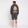 Charcoal Loser Graphic Hoodie & Shorts Combo Set