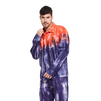 Blue & Red Ombre Dyed Shirt